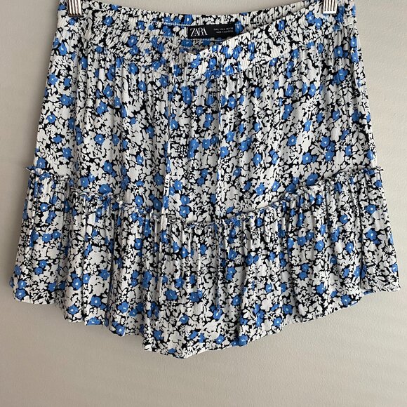 Zara Drawstring Skort with Floral Print - Picture 3 of 12